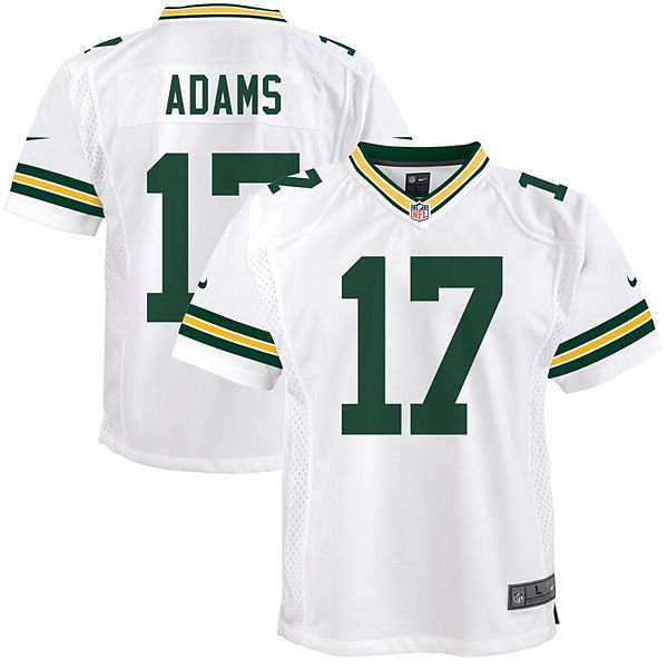 Youth Nike Davante Adams White Green Bay Packers Game Jersey