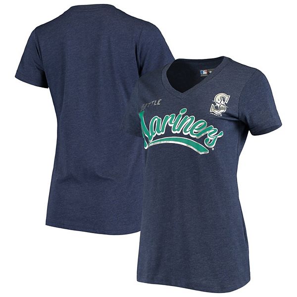 Women's G-III 4Her by Carl Banks Heathered Navy Seattle Mariners Good ...