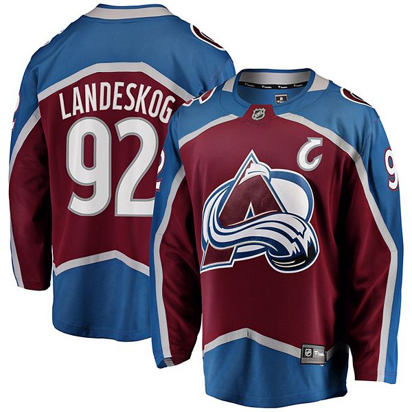 Lids Gabriel Landeskog Colorado Avalanche Fanatics Authentic Autographed 8  x 10 Navy Alternate Jersey Goal Celebration Photograph