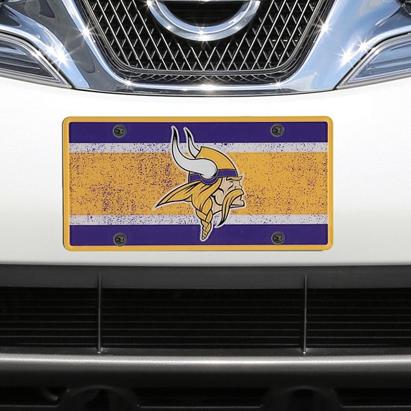 Minnesota Vikings Vintage Acrylic Cut License Plate - No size, Other