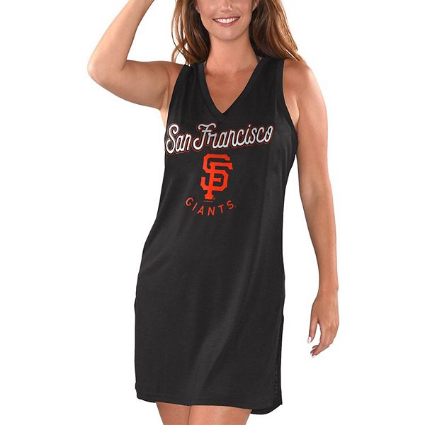 Women's G-III 4Her by Carl Banks Black San Francisco Giants Beach Cover-Up  Dress