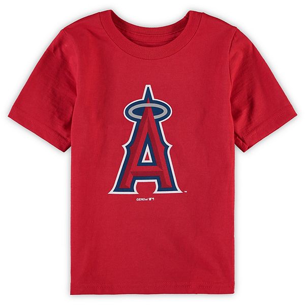 Toddler Red Los Angeles Angels Primary Team Logo T-Shirt