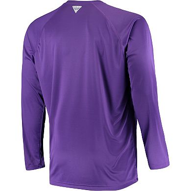 Men's Columbia Purple LSU Tigers Big & Tall Terminal Tackle Long Sleeve Omni-Shade T-Shirt