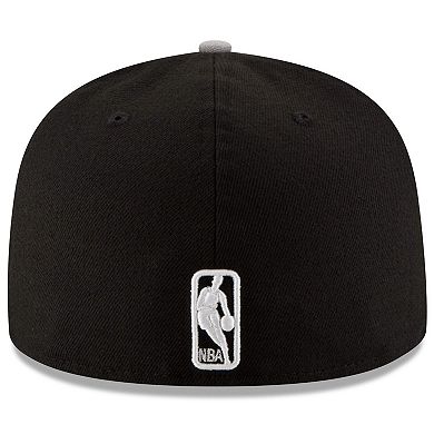 Men's New Era Black/Gray Brooklyn Nets Official Team Color 2Tone 59FIFTY Fitted Hat