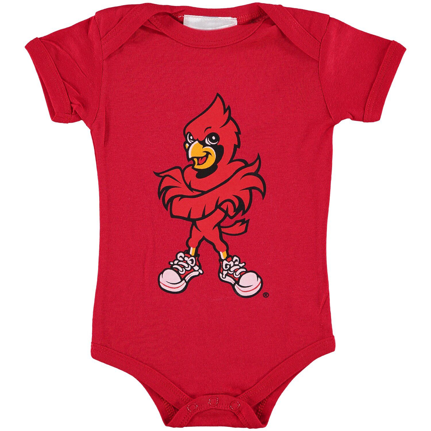 Outerstuff Louisville Cardinals Baby Red Raglan Zip Up Sleeper Coverall - 0/3 Months
