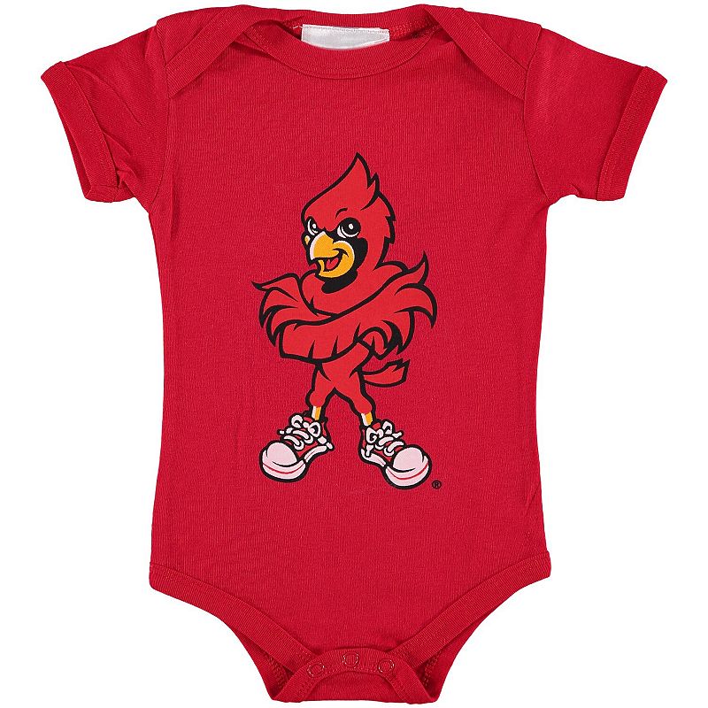 Infant Red Louisville Cardinals Big Logo Bodysuit, Infant Unisex, Size: New