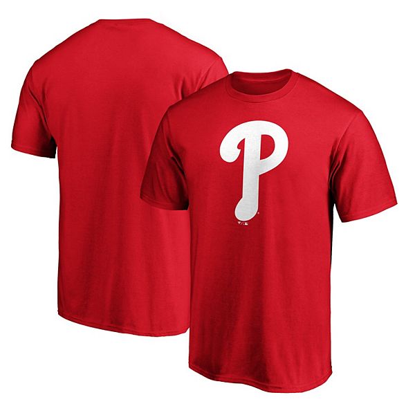 Men's Fanatics Branded Red Philadelphia Phillies Official Logo T-Shirt