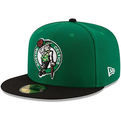 Men's New Era Green/Black Boston Celtics Official Team Color 2Tone 59FIFTY Fitted Hat