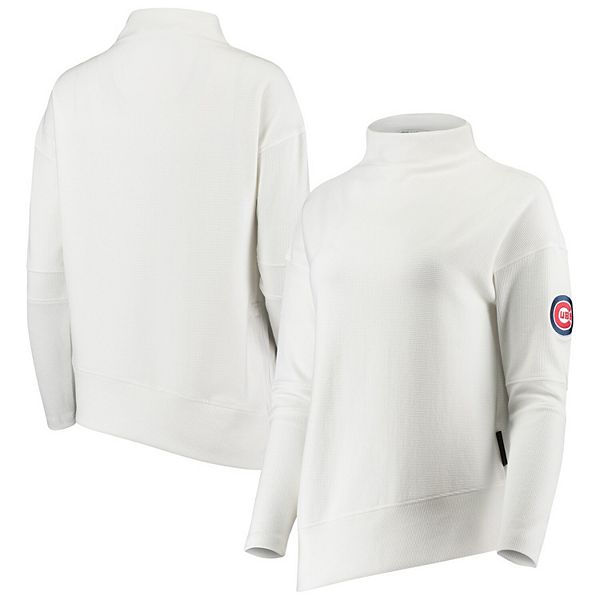 Women's Levelwear White Chicago Cubs Lana Mock Neck Pullover