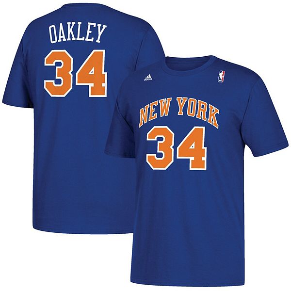 Men's adidas Charles Oakley Royal New York Knicks Name & Number T-Shirt