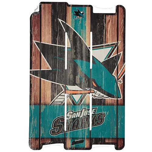 WinCraft San Jose Sharks 11 x 17 Fence Wood Sign