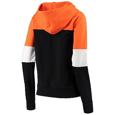 Women's New Era Black San Francisco Giants Colorblock French Terry Full-Zip Hoodie