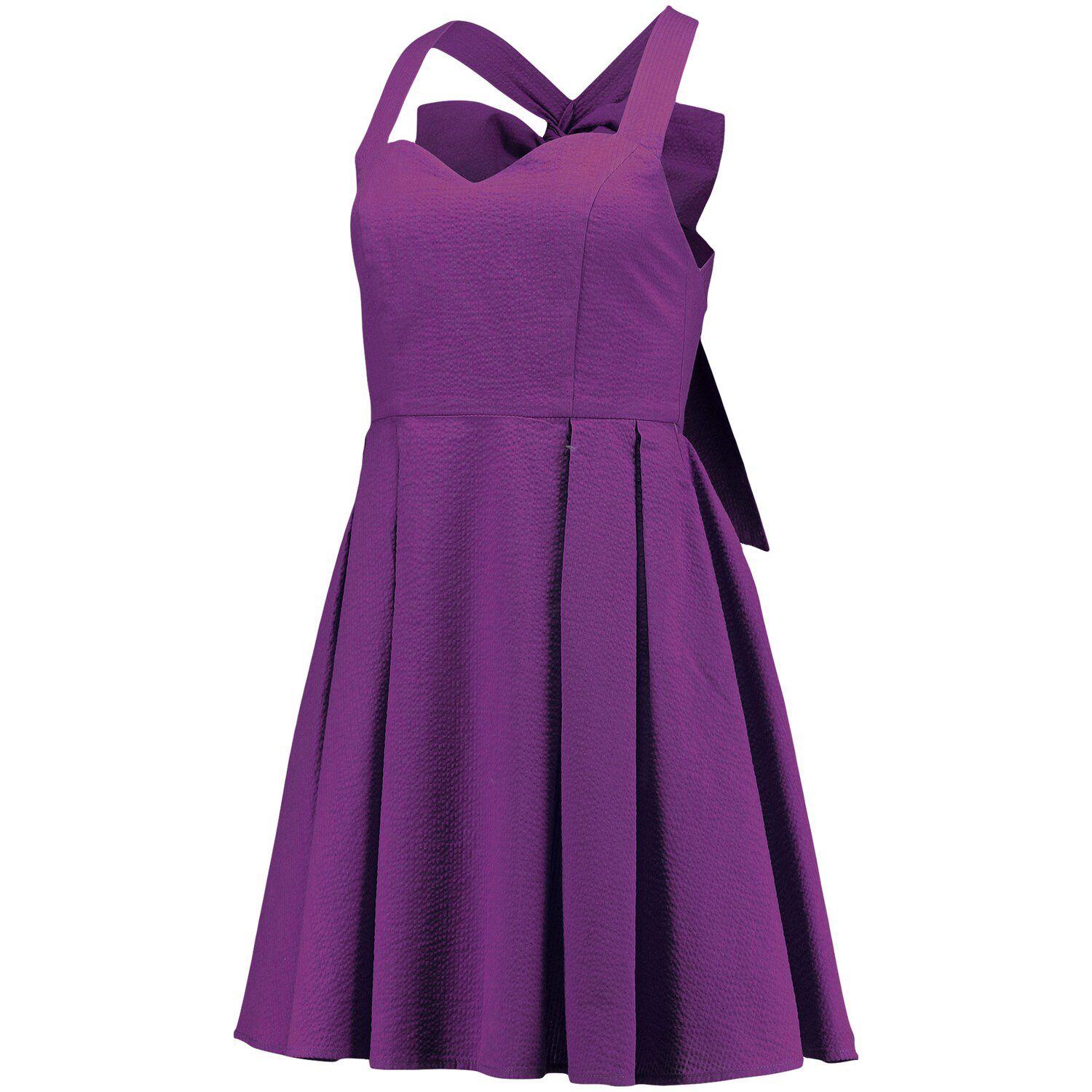 purple seersucker dress