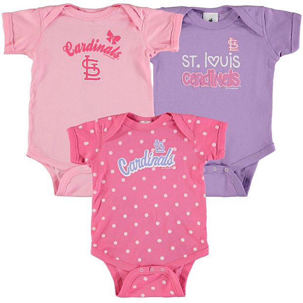Girls Infant Soft as a Grape Pink/Purple St. Louis Cardinals 3