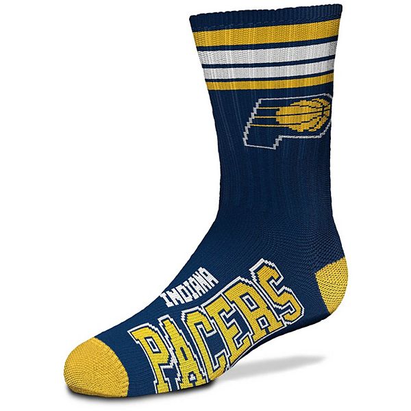 Youth For Bare Feet Indiana Pacers 4-Stripe Deuce Quarter-Length Socks