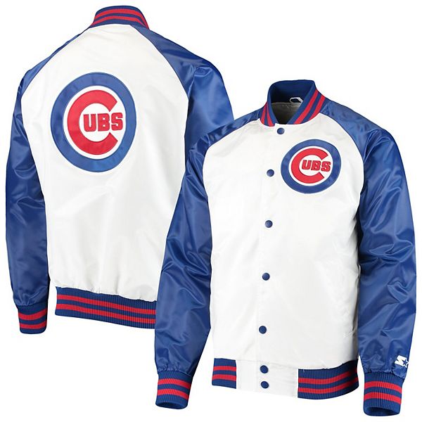 Men's Starter Royal Chicago Cubs Patch Full-Snap Jacket Size: Large