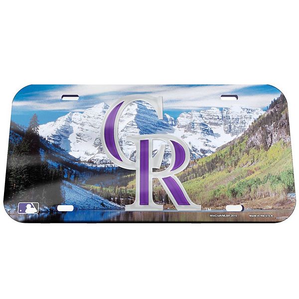 WinCraft Colorado Rockies Scenery Crystal Mirror License Plate