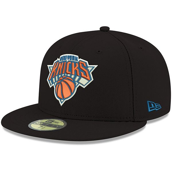 Men's New Era Black New York Knicks Official Team Color 59FIFTY Fitted Hat