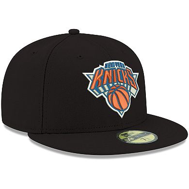 Men's New Era Black New York Knicks Official Team Color 59FIFTY Fitted Hat
