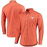 Men's Antigua Texas Orange Texas Longhorns Dynasty Long Sleeve Button Down Shirt