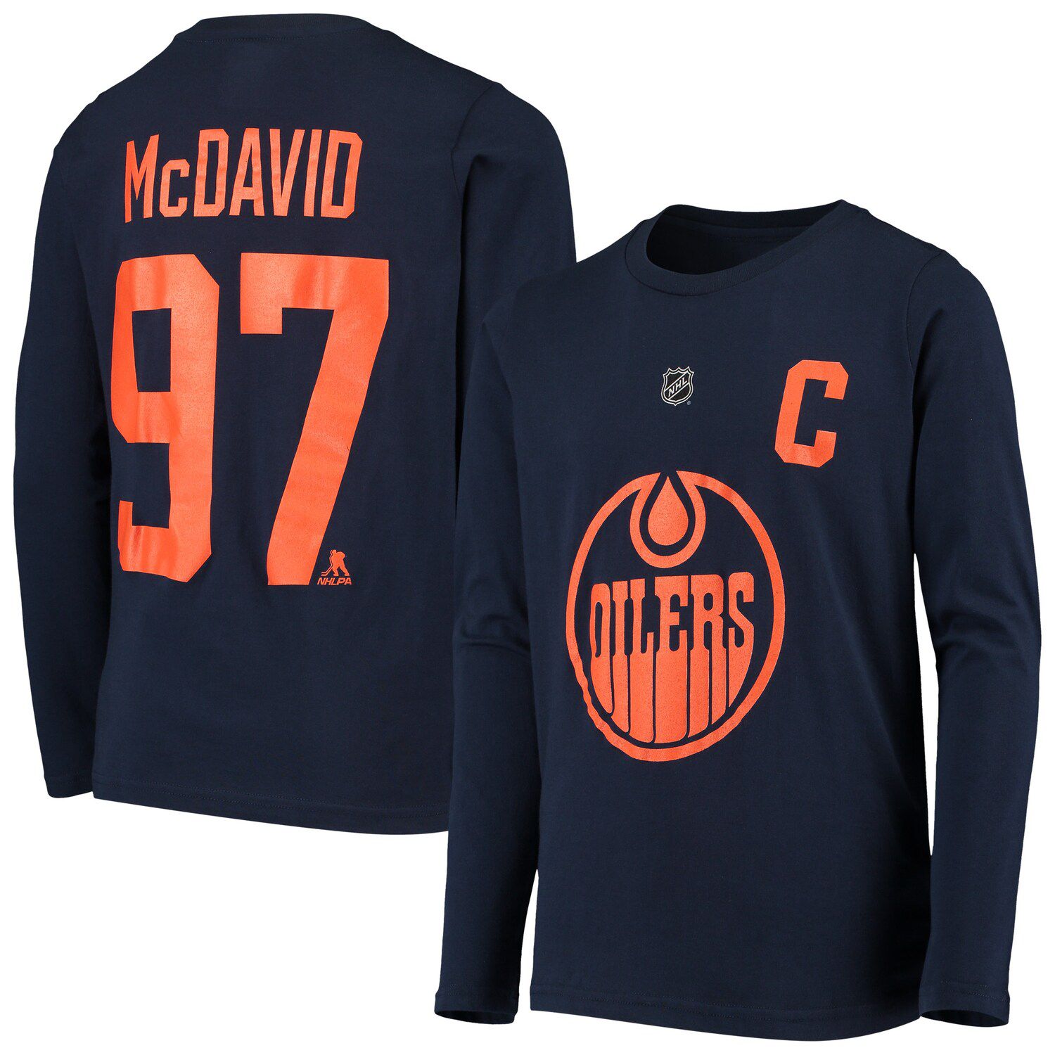 Connor McDavid Navy Edmonton Oilers 