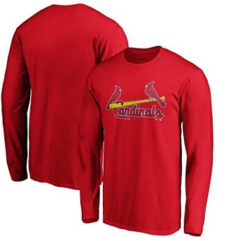 Men's Fanatics Branded Red St. Louis Cardinals Official Wordmark Long Sleeve T-Shirt