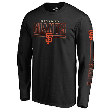 Men's Fanatics Branded Black San Francisco Giants Team Front Line Long Sleeve T-Shirt