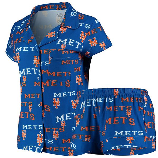 New York Mets Concepts Sport Women's Loyalty Boyfriend T-Shirt & Shorts  Sleep Set - Royal