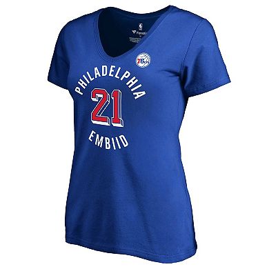 Women's Fanatics Branded Joel Embiid Royal Philadelphia 76ers Plus Size Notable T-Shirt