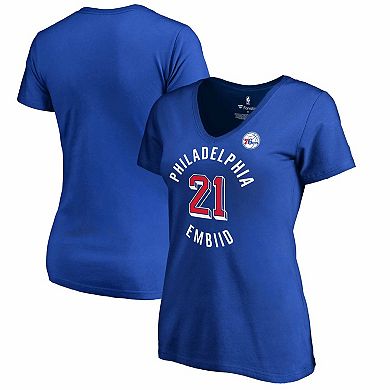 Women's Fanatics Branded Joel Embiid Royal Philadelphia 76ers Plus Size Notable T-Shirt