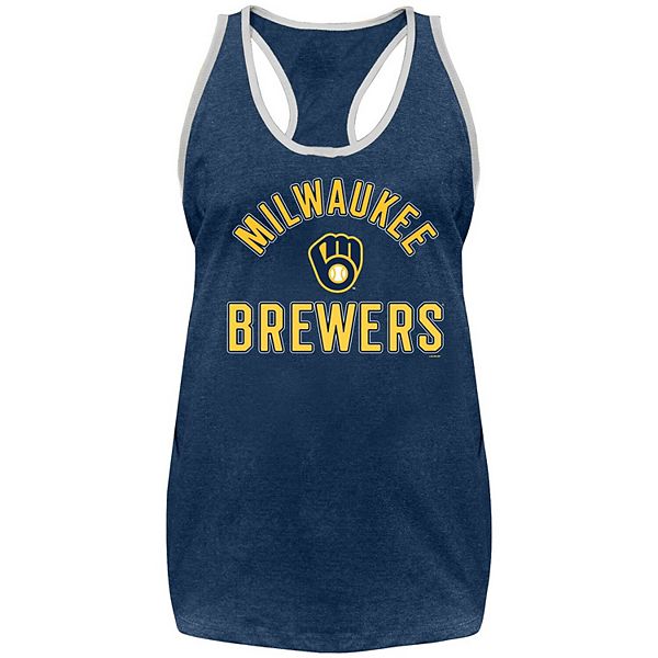 Women's Profile Navy Milwaukee Brewers Plus Size Tank Top