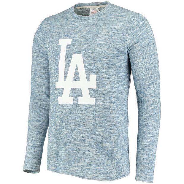 Men's Heathered Royal Los Angeles Dodgers Heathered Crew Neck Sweater
