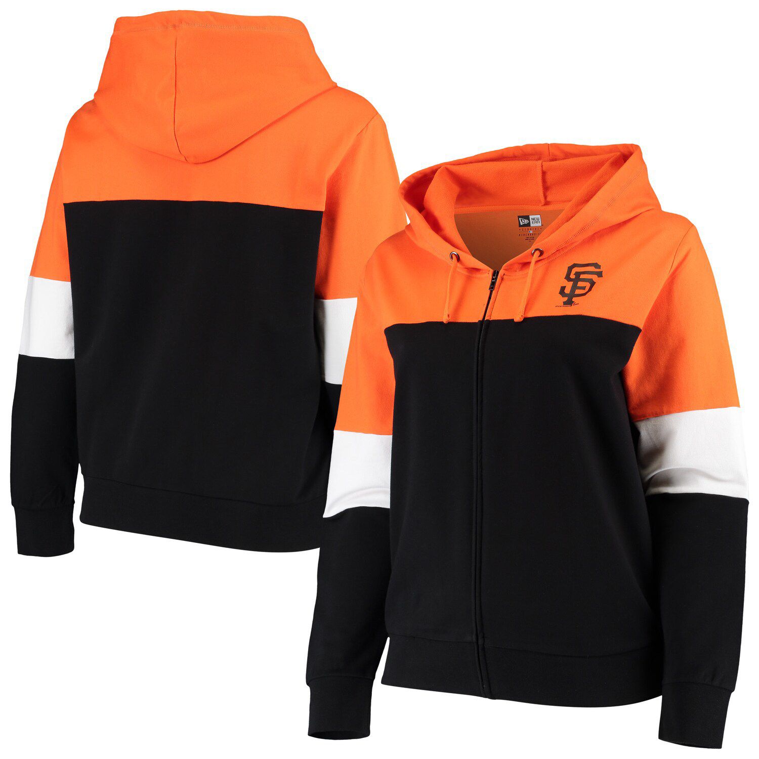 orange zip up hoodie womens