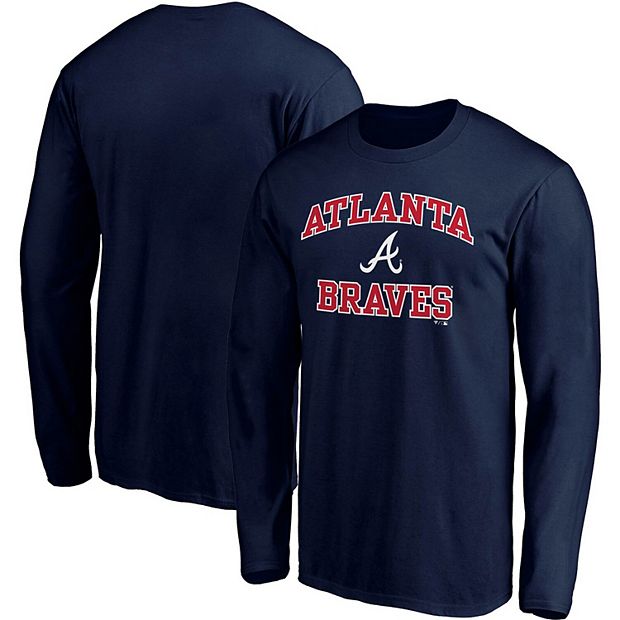 Fanatics Atlanta Braves Shirt Womens XXL Blue Long-Sleeve Graphic