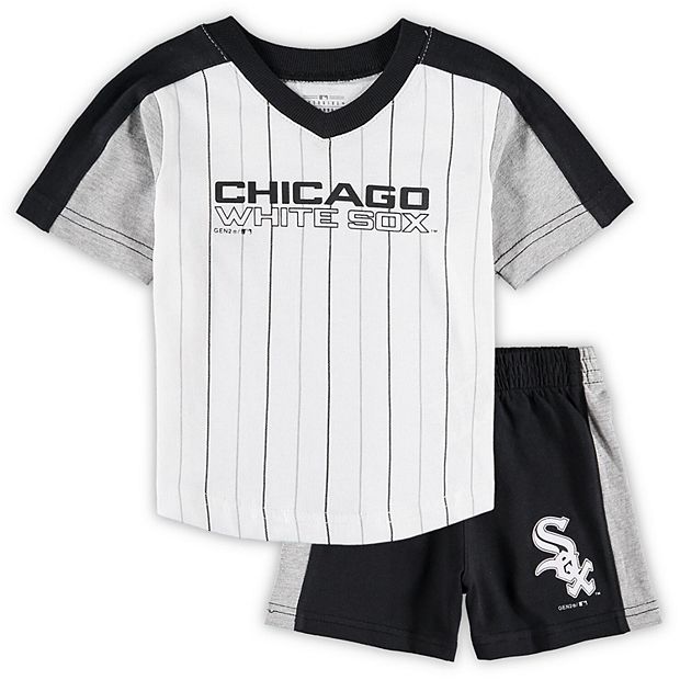 Infant White/Black Chicago White Sox The Lineup T-Shirt & Shorts Set