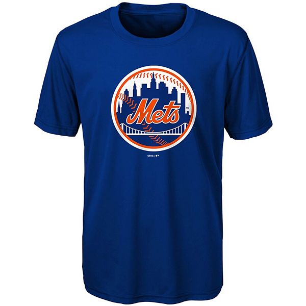 Youth Royal New York Mets Logo Primary Team T-Shirt Size: Medium