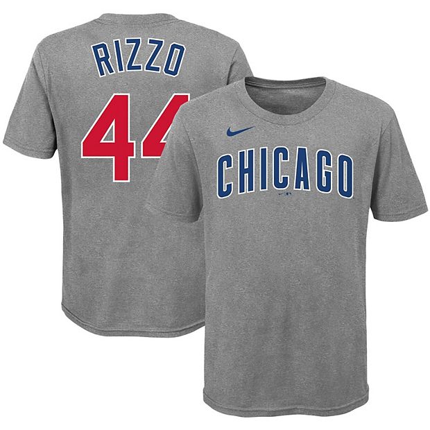 Youth Nike Anthony Rizzo Heathered Gray Chicago Cubs Player Name