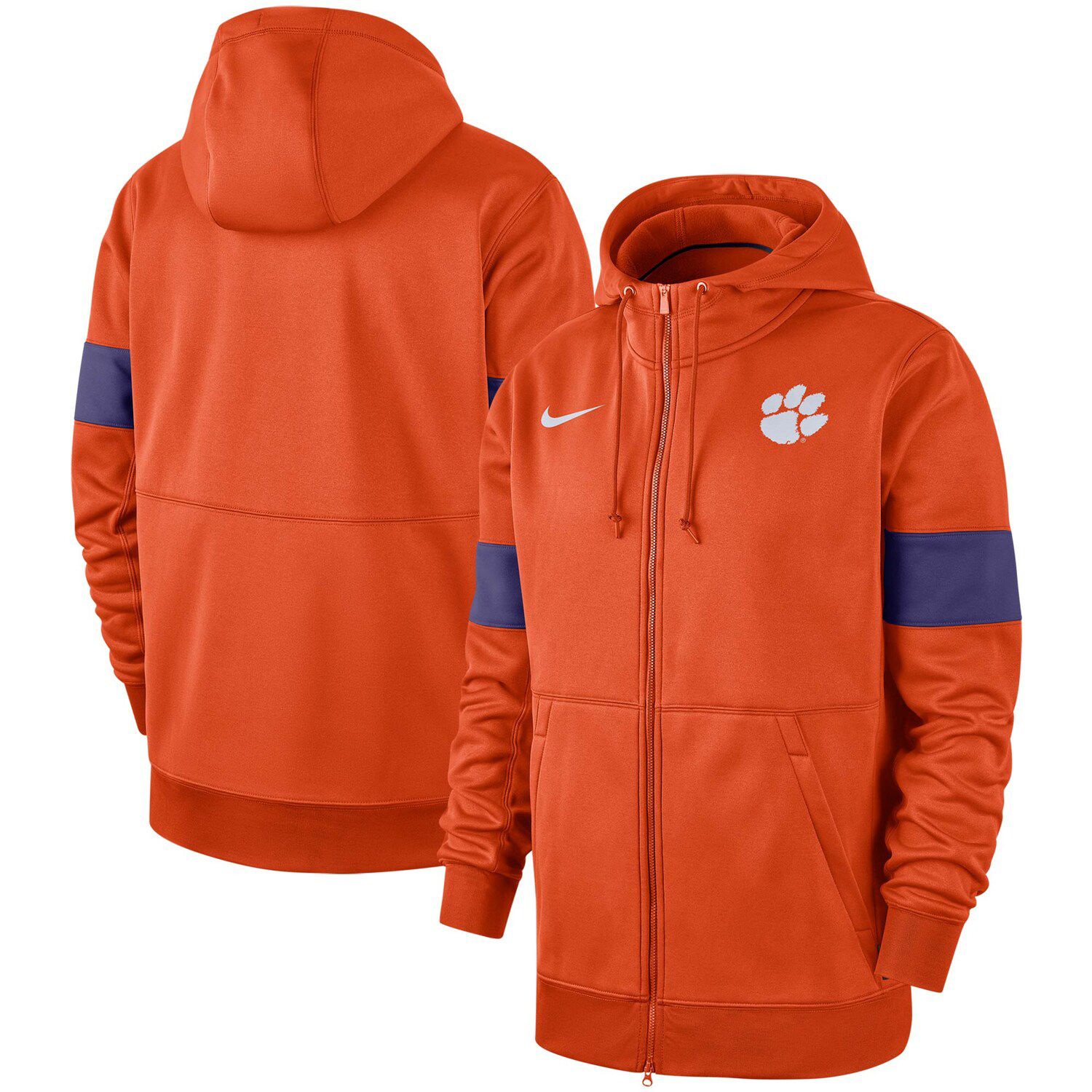 nike orange zip up hoodie