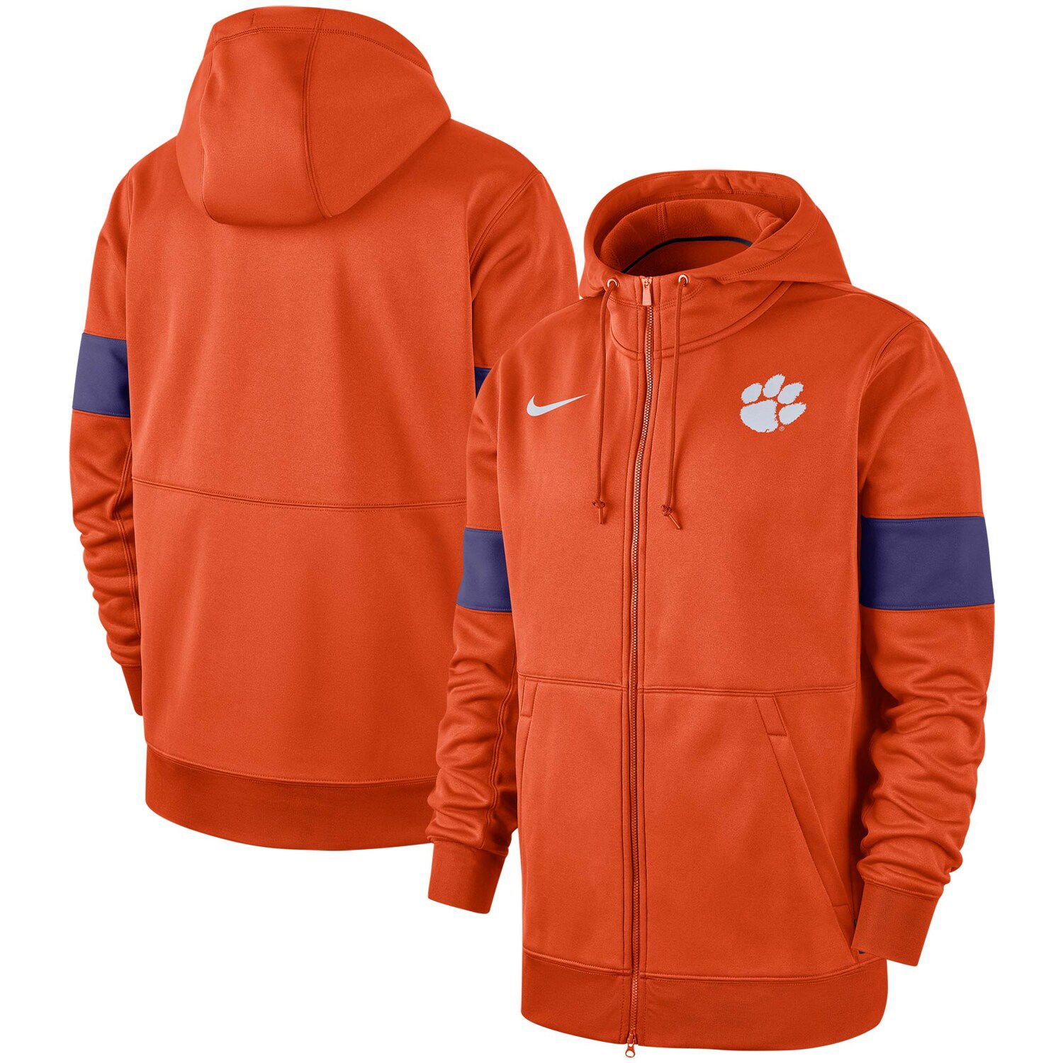 white and orange nike hoodie