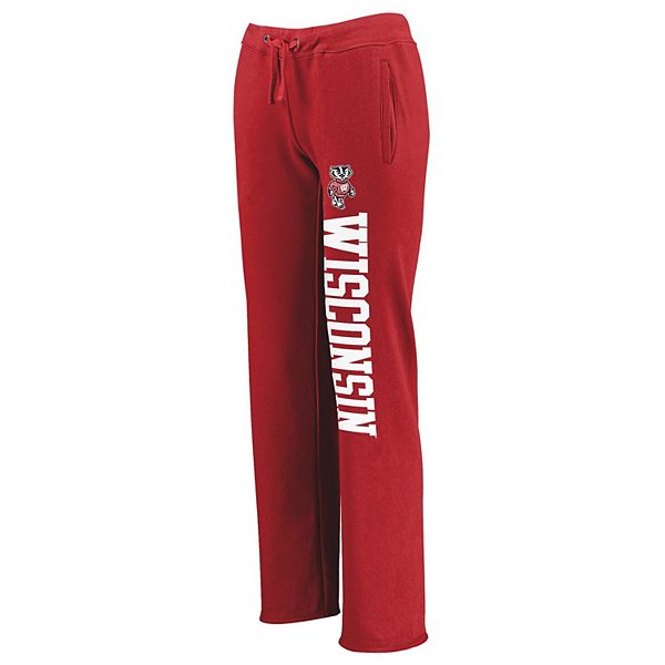 NWT Wisconsin Badgers Sweat Lounge Pants YOGA Running Red Athletic LARGE 