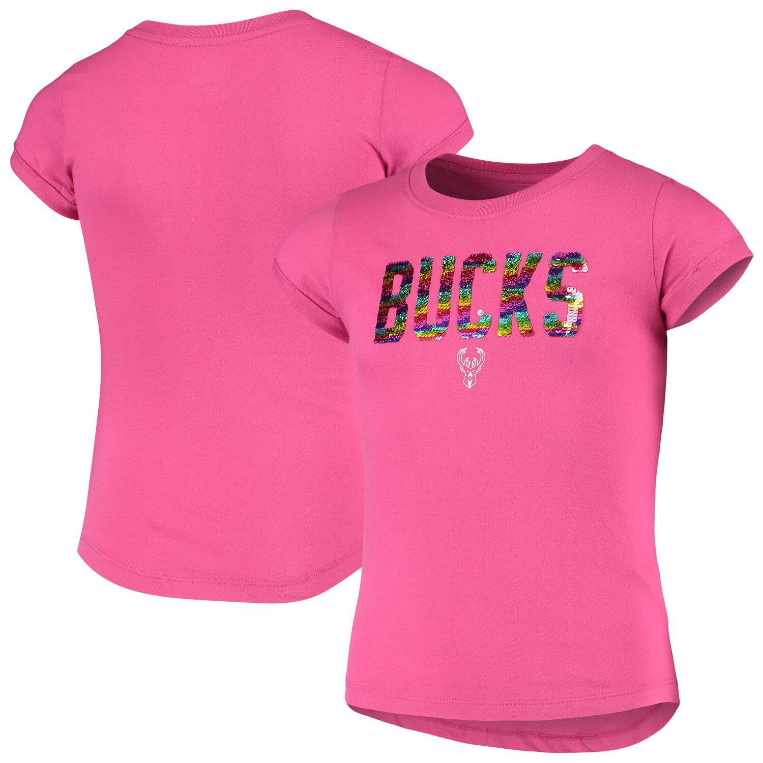 pink and green sequin jersey