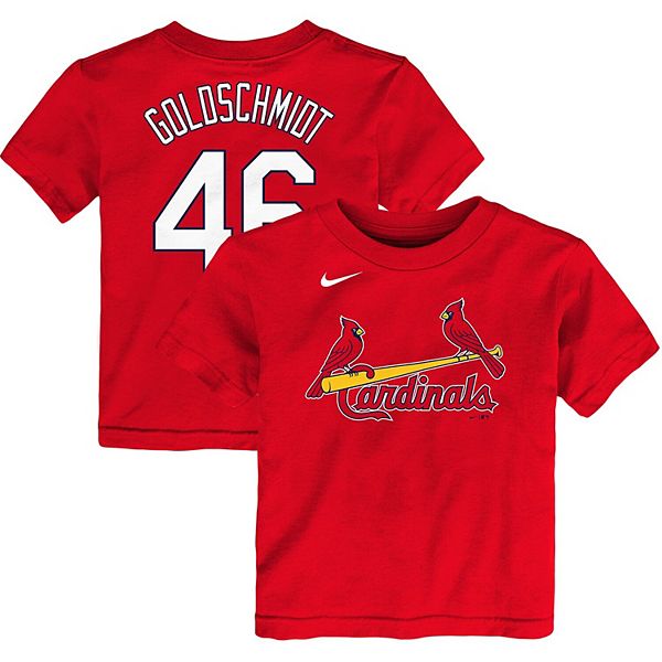 Paul Goldschmidt St. Louis Cardinals Youth Gold Roster Name & Number T-Shirt  - Red