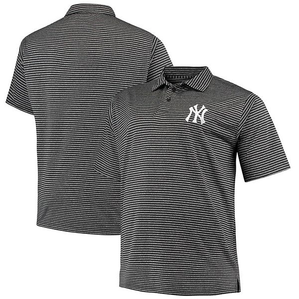 Men's Cutter & Buck Gray/White New York Yankees Virtue Eco Pique Micro  Stripe Recycled Polo