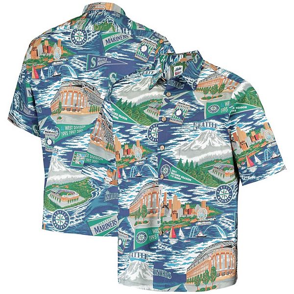 Lids Seattle Mariners Reyn Spooner Women's Scenic Camp Button-Up Shirt -  Navy