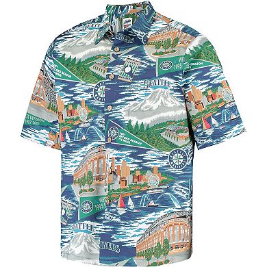 Men's Reyn Spooner Navy Seattle Mariners Scenic Button-Up Shirt