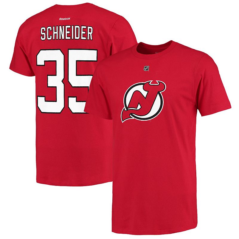 UPC 887775884345 product image for Men's New Jersey Devils Cory Schneider Reebok Red Name and Number T-Shirt, Size: | upcitemdb.com