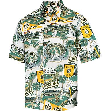 Men's Reyn Spooner Green Oakland Athletics Scenic Button-Up Shirt
