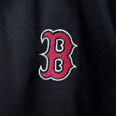 Men's Majestic Navy Boston Red Sox Big & Tall Alternate Logo Solid Birdseye Polo