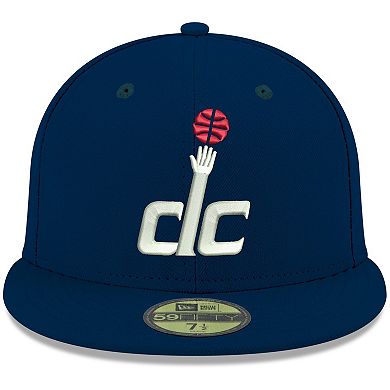Men's New Era Navy Washington Wizards Official Team Color 59FIFTY Fitted Hat