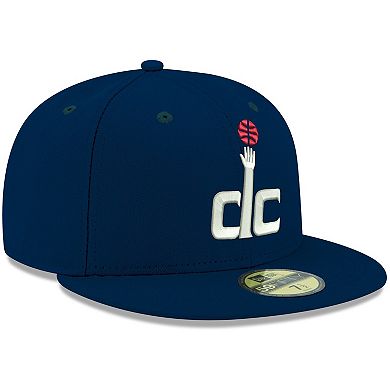 Men's New Era Navy Washington Wizards Official Team Color 59FIFTY Fitted Hat